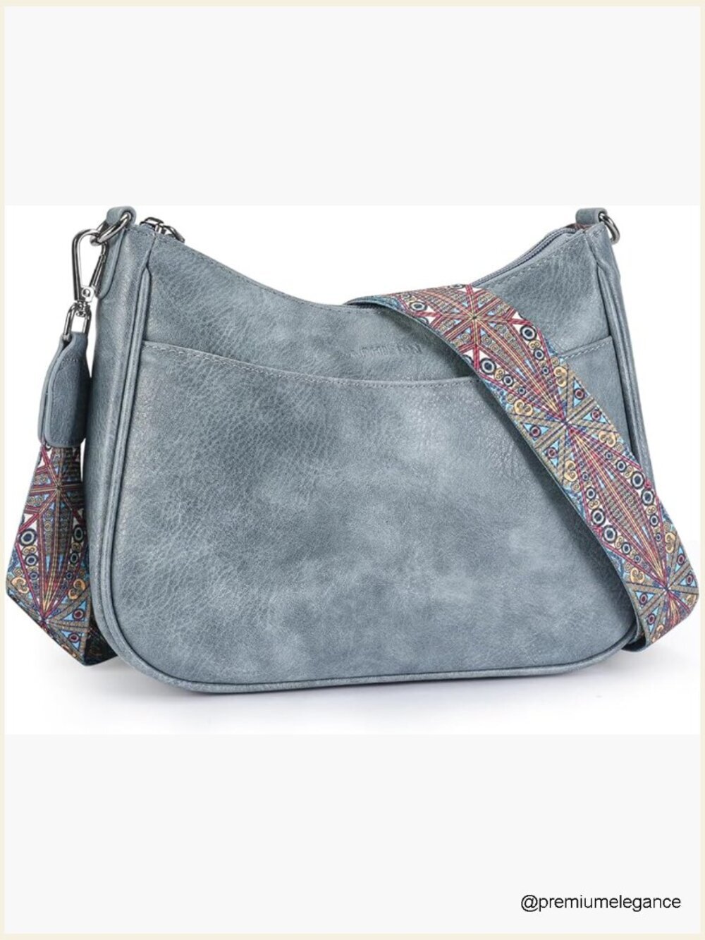 Trendy Leather Crossbody Purse with Adjustable Strap